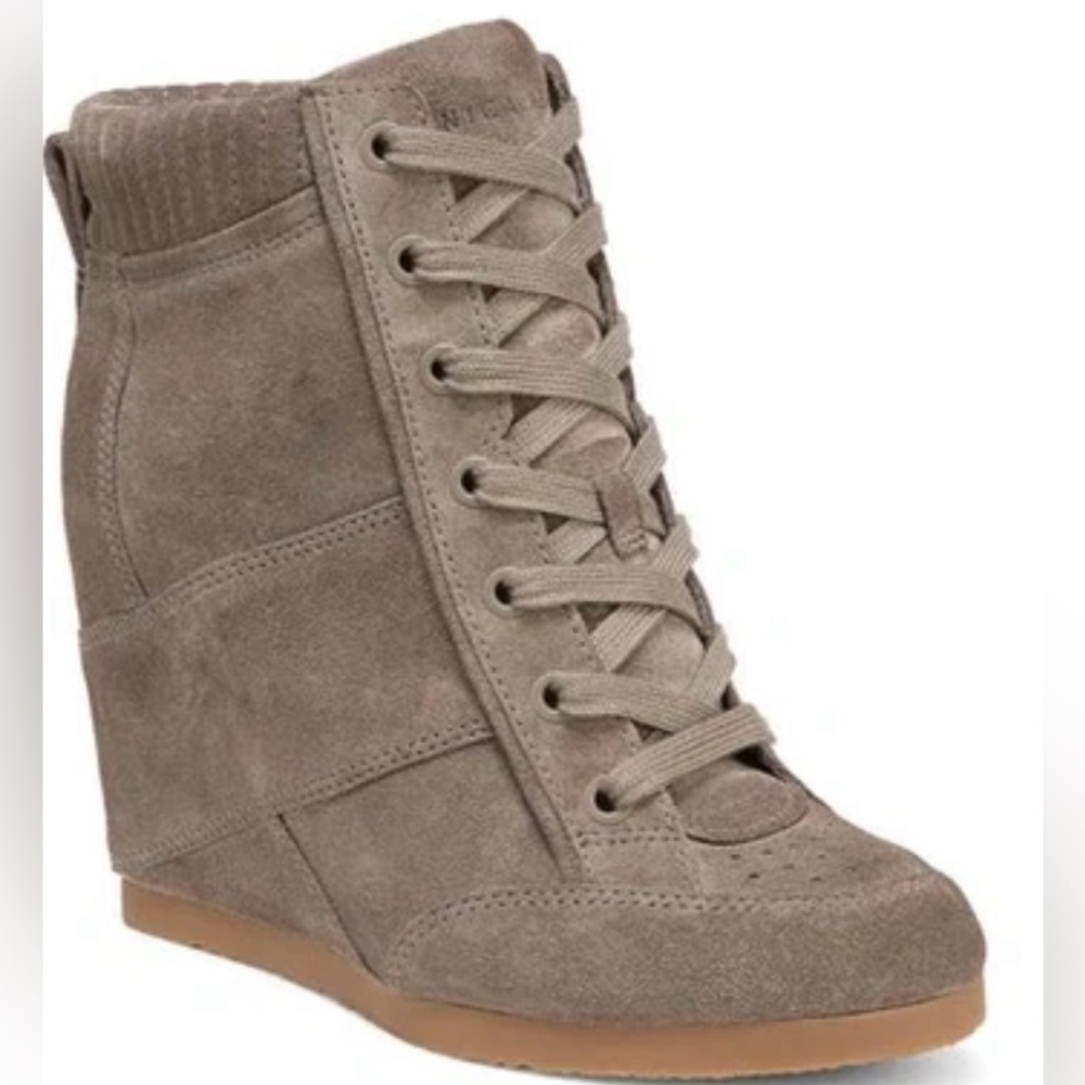 Veronica Beard Elissa Suede Wedge Booties NEW CONDITION IN BOX